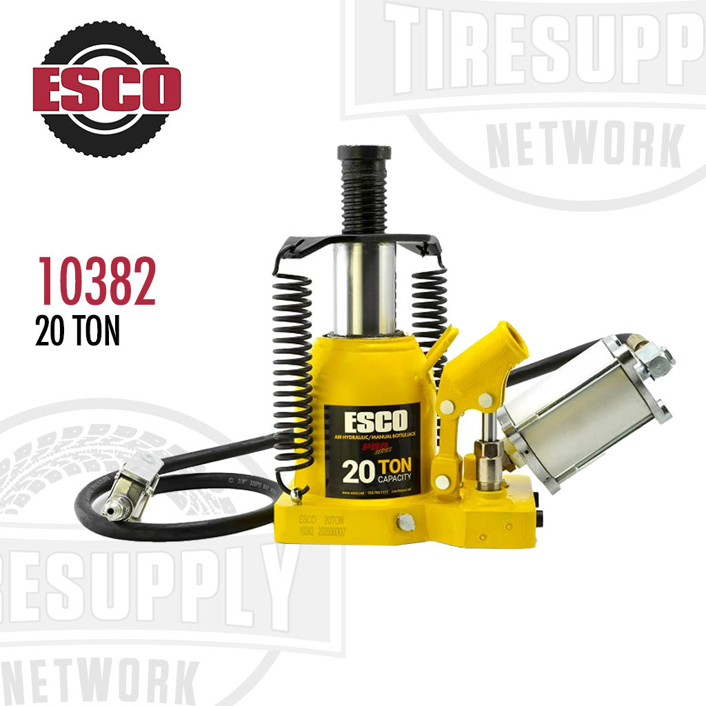 ESCO 10382 | Pro Series 20 Ton Shorty Air Hydraulic Bottle Jack