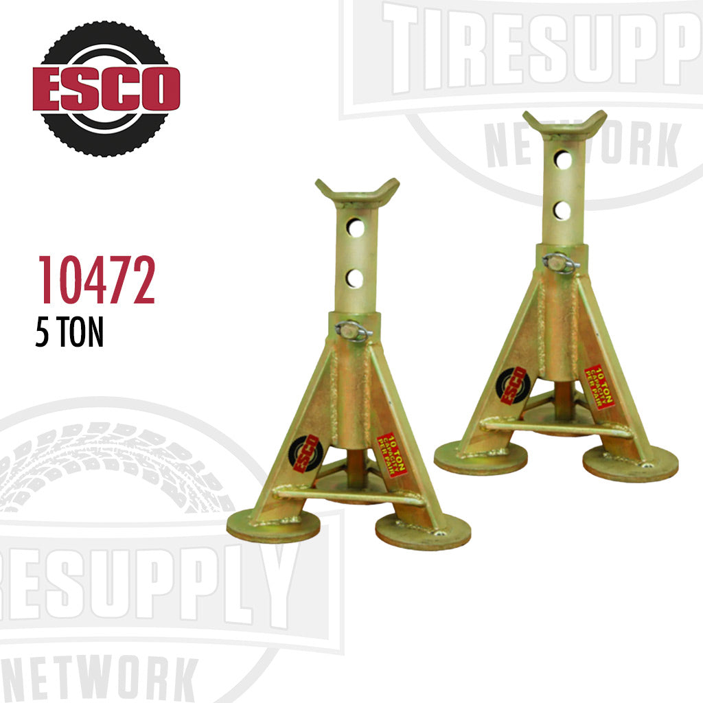 ESCO 10472 | 5 Ton Performance Jack Stands - Axle Top Post - Pair