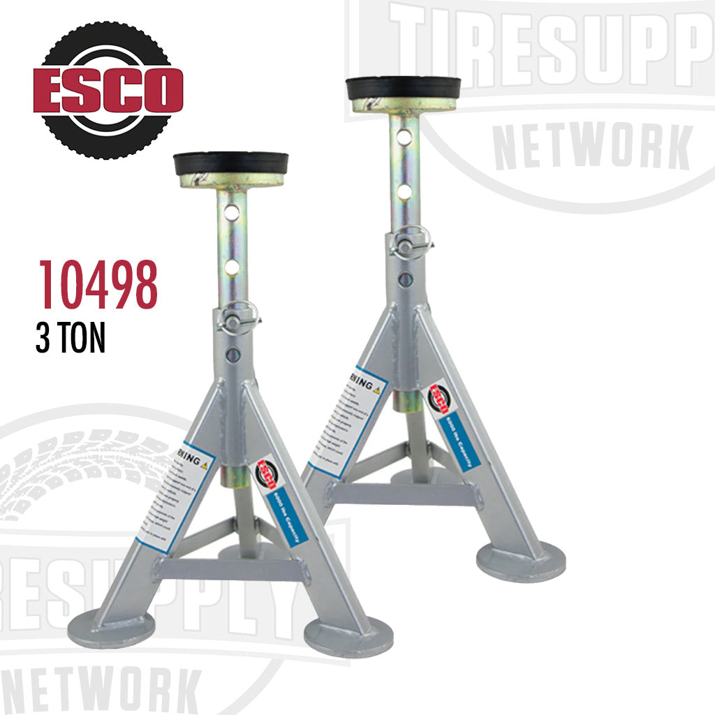 ESCO | 3 Ton Performance Jack Stand - Rubber Flat Top - Pair (10498)