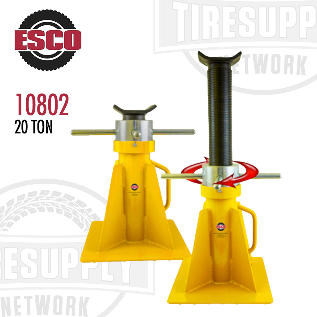 ESCO 10802 20 Ton Screw Style Short Jack Stand | Tire Supply Network