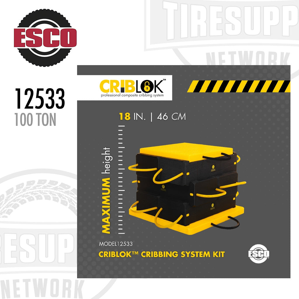 ESCO 12533 | CribLok™ Composite Cribbing System 100 Ton Capacity - 8 Piece Kit - 18" Max Height