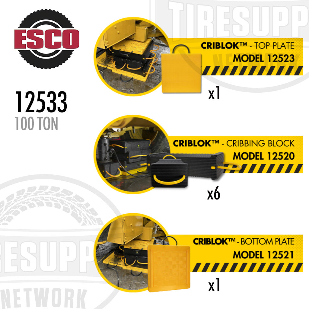 ESCO 12533 | CribLok™ Composite Cribbing System 100 Ton Capacity - 8 Piece Kit - 18" Max Height