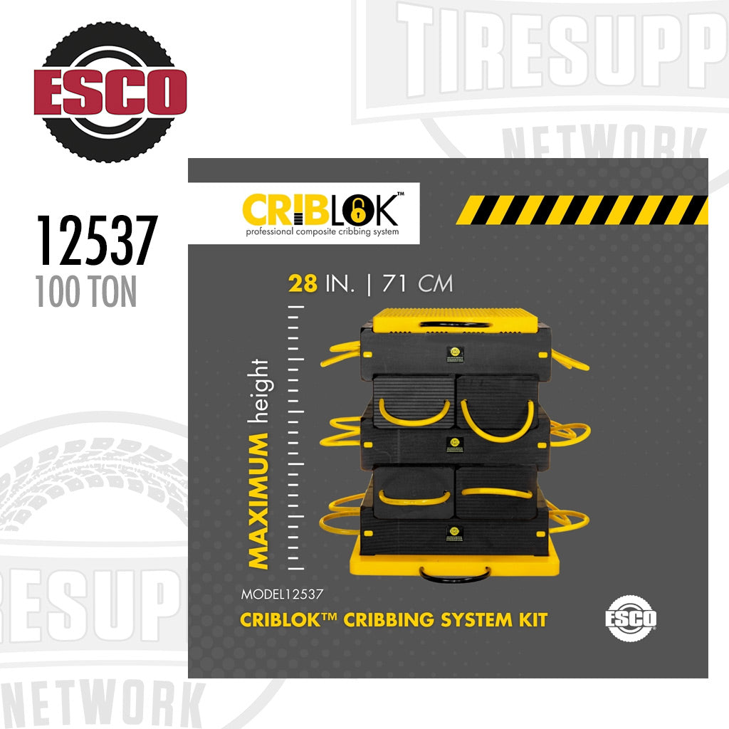 ESCO 12537 | CribLok™ Composite Cribbing System 100 Ton Capacity - 12 Piece Kit - 28" Max Height