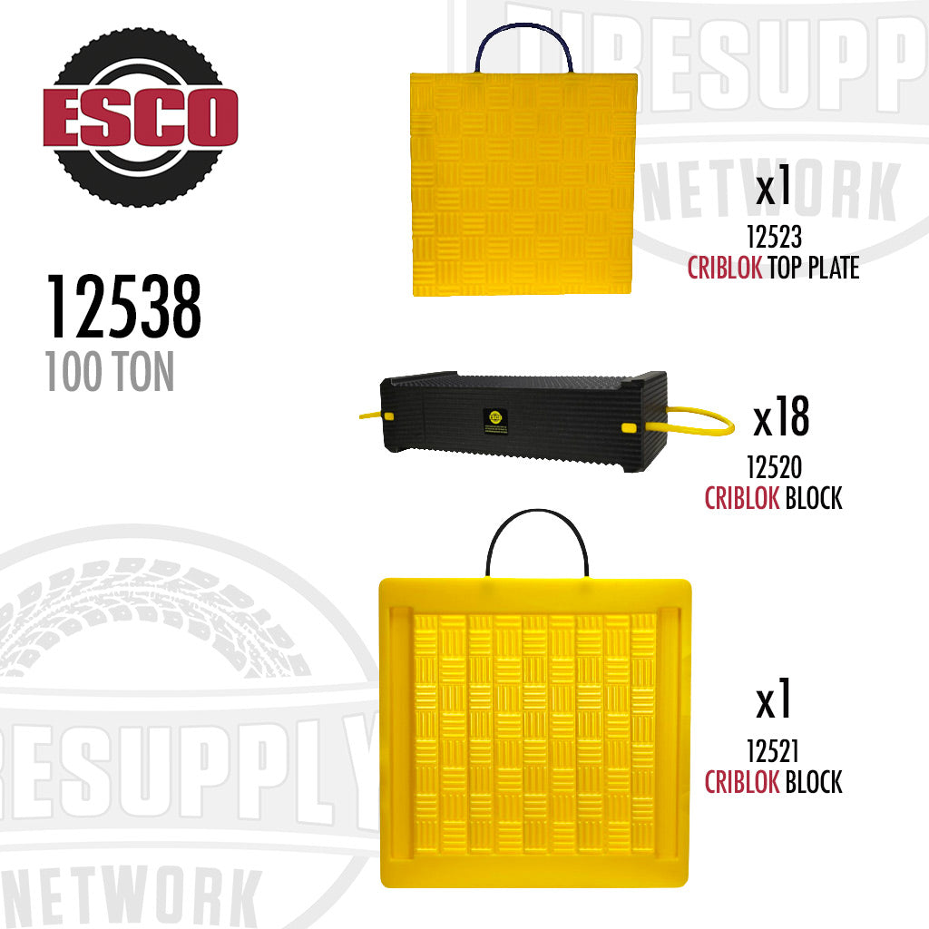 ESCO 12538 | CribLok™ Composite Cribbing System 100 Ton Capacity - 20 Piece Kit - 47" Max Height