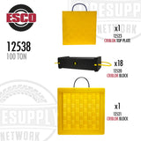 ESCO 12538 | CribLok™ Composite Cribbing System 100 Ton Capacity - 20 Piece Kit - 47" Max Height