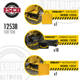 ESCO 12538 | CribLok™ Composite Cribbing System 100 Ton Capacity - 20 Piece Kit - 47" Max Height