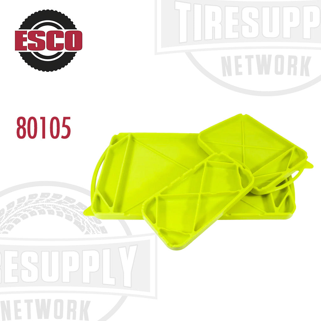 ESCO | GeckoGrip Flexible Silicone Tray 3-Pack with Small, Medium, & Large Trays (80105)