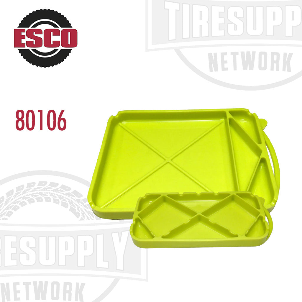 ESCO | GeckoGrip Flexible Silicone Tray 2-Pack with Small &amp; Medium Trays (80106)