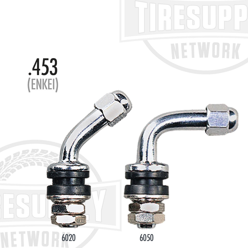 Enkei 45° &amp; 90° Bent Metal Valve Stems - .453 Hole (TV-60**)