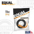 A package of Equal Flexx tire balancing beads in a 10 oz. bag, with the product branding and information displayed on the front. EQFXBC40