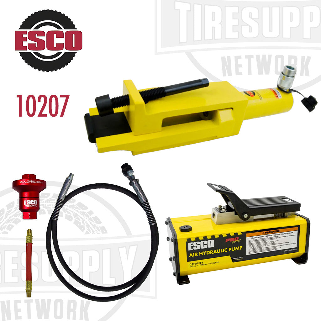 ESCO | Giant Tire/Earthmover Bead Breaker Kit with 1/2 Gallon Hydraulic Air Pump (10207)