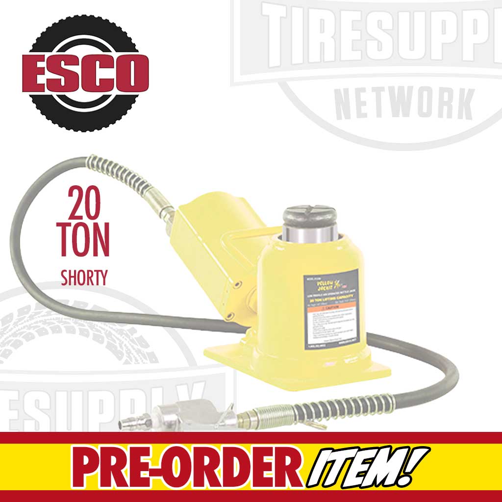 ESCO 10399 Yellow Jackit 20 Ton Air Hydraulic Shorty Bottle Jack