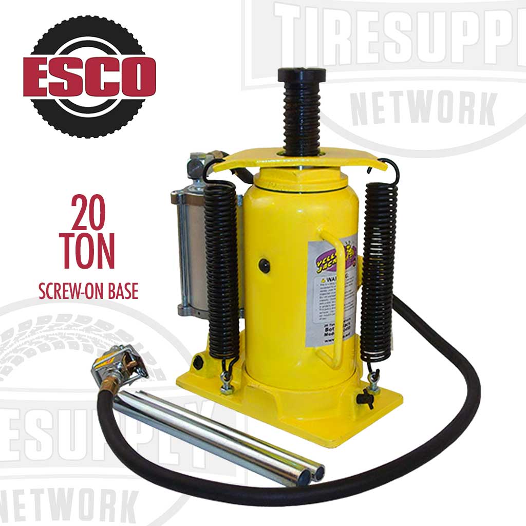 PRE-ORDER: ESCO 10450 Yellow Jackit 20 Ton Air/Manual Bottle Jack with Screw-On Base