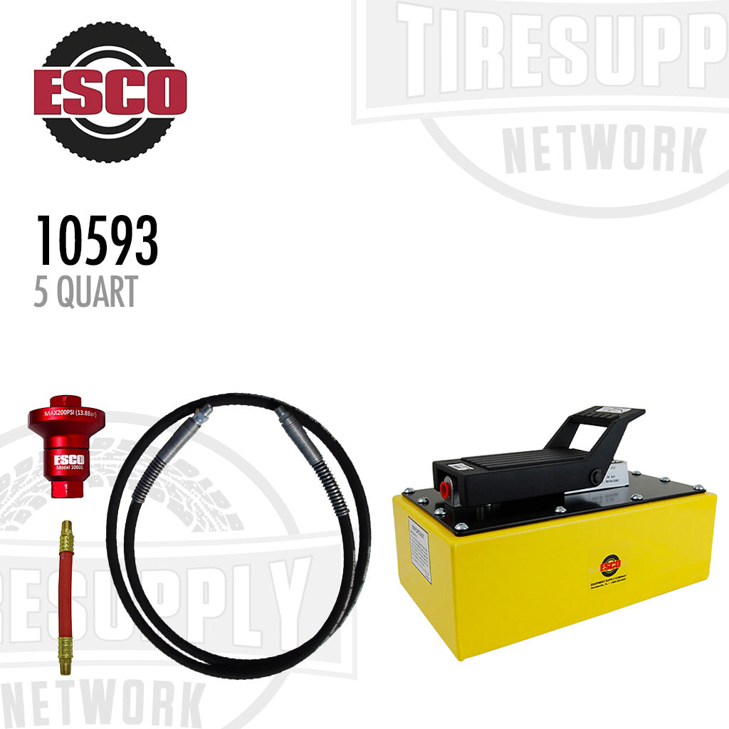 ESCO 10593 | 5 Quart Metal Reservoir Air Hydraulic Pump Kit