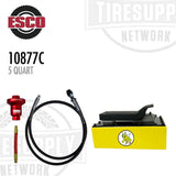 ESCO 10877C | 5 Quart Yellow Jackit Metal Reservoir Air Hydraulic Pump Kit