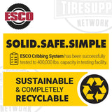 ESCO | Cribbing Interlocking Block 100 Ton Capacity 21"x 9"x 5.25" (12520)