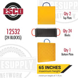 ESCO | Cribbing Block System 100 Ton Capacity - 24 Blocks - 65" Max Height (12532)