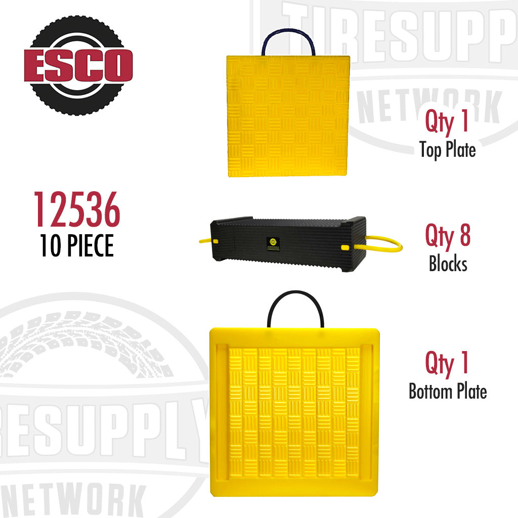 ESCO | Cribbing Block System 100 Ton Capacity - 10 Piece Kit - 23" Max Height (12536)