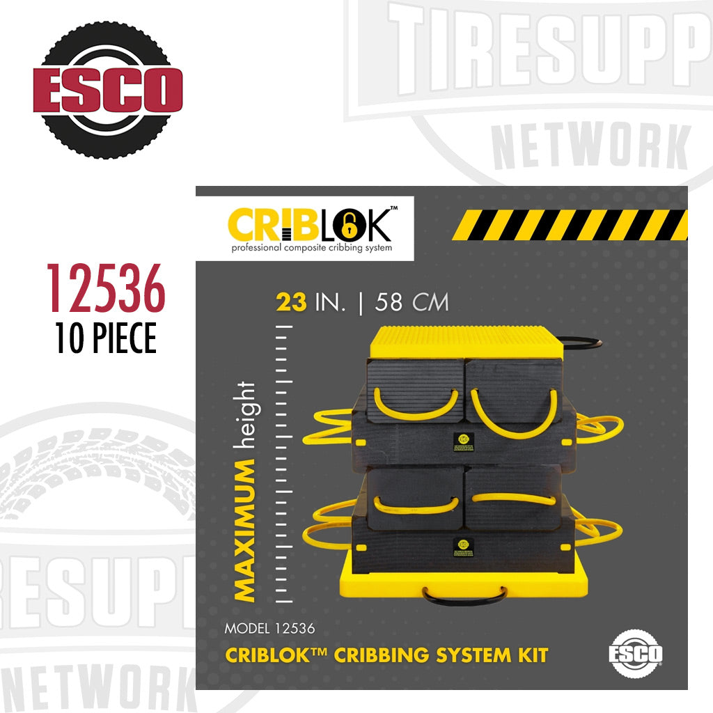 ESCO | Cribbing Block System 100 Ton Capacity - 10 Piece Kit - 23&quot; Max Height (12536)