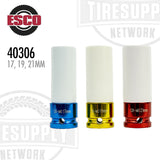 ESCO 40306 | 1/2" Drive 3 Piece Impact Socket Set - Extra Deep Wheel Protector
