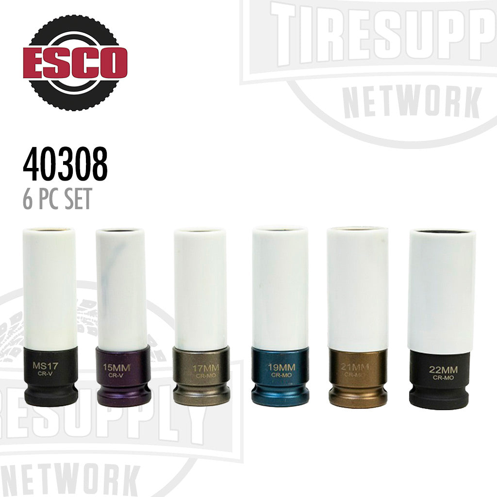 ESCO 40308 | 1/2" Drive 6 Piece Impact Socket Set