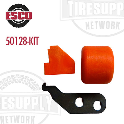 Replacement kit for ESCO 50128 GOAT Wheel Weight Tool, including a cap, a boot, and a hook. 50128-KIT