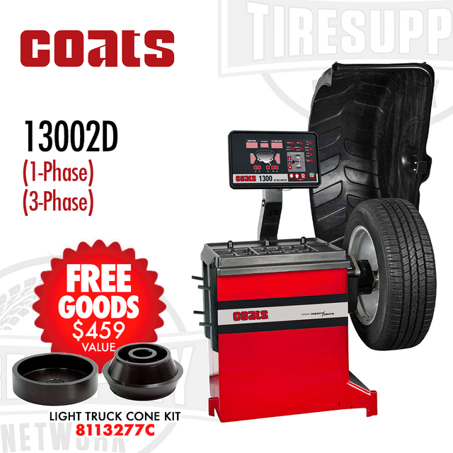 Coats | 1300 2D Direct Drive Wheel Balancer - 1-Phase or 3-Phase. 80013002D & 80013002D01. Additional items included 113277C.