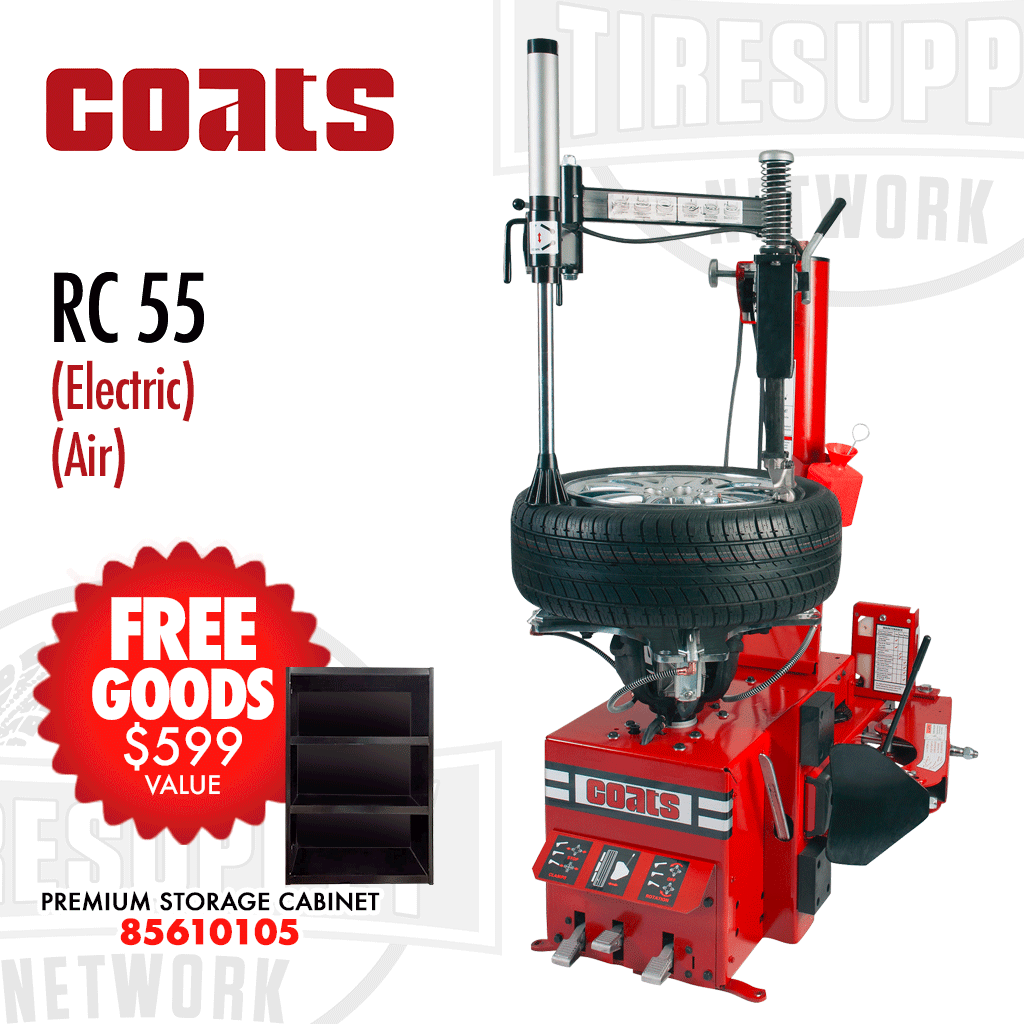 Coats | RC 55 Rim Clamp Tire Changer with RC Robo-Arm Helper Device - Electric or Air Motor (85609950*)