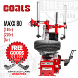 Coats MAXX 80 | Rim Clamp Tire Changer with Robo-Arm & Robo-Roller Tool - Electric or Air Motor