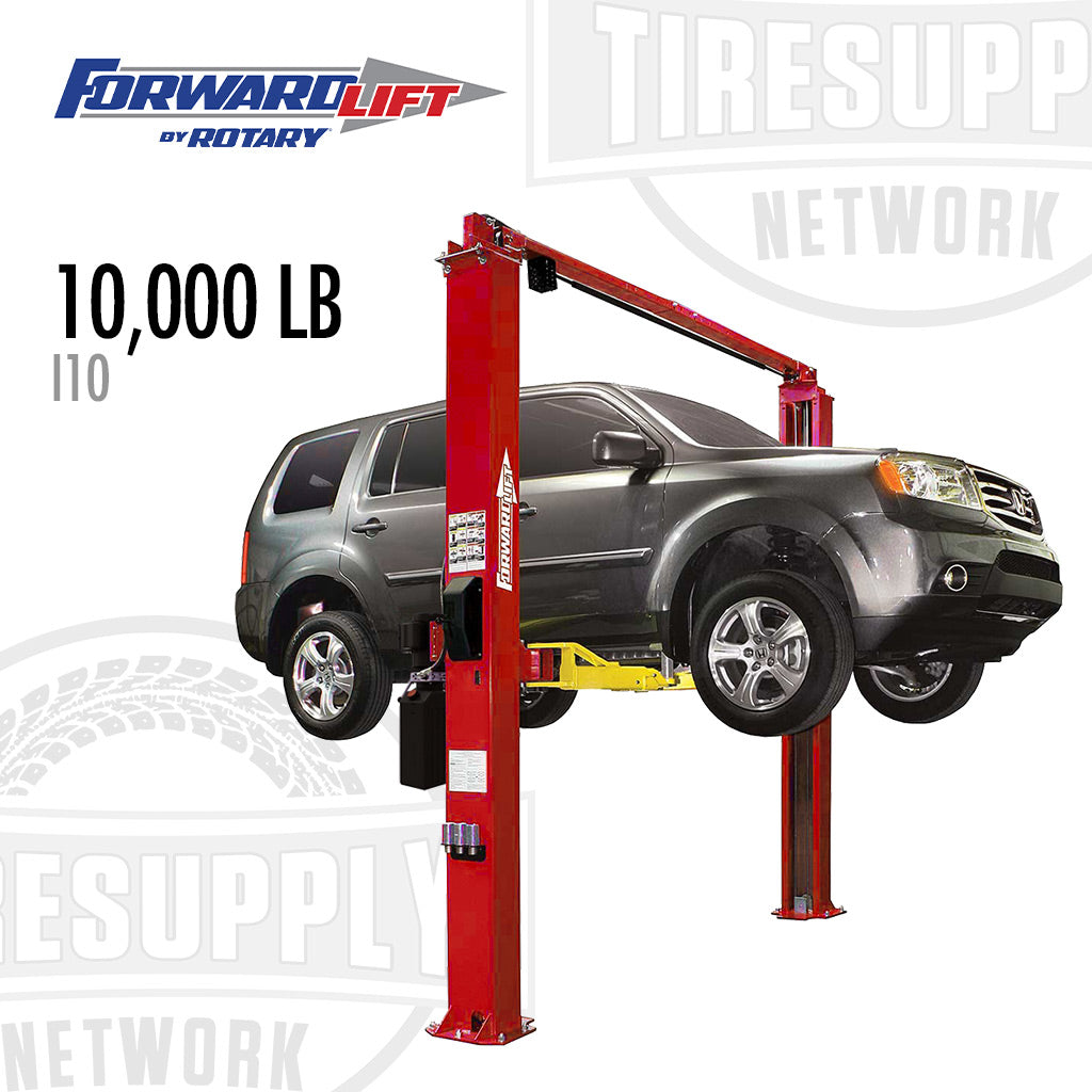 Forward Lift I10 | 2-Post Lift 10,000-lb Capacity - Symmetric Columns 3-Stage Spot-Rite Front Arms - Choose Color