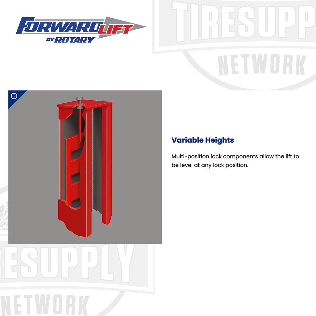 Forward Lift CRA14 | 4-Post 14,000-lb Capacity Alignment Lift - 182.5" Standard Length - Black