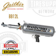 Gaither Bead Bazooka 12-liter tire bead seating tool with a trigger-style handle, predominantly silver in color, with branding and model number visible.