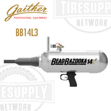 A Gaither Bead Bazooka 14L3, which is a bead seater tool for vehicle tires.