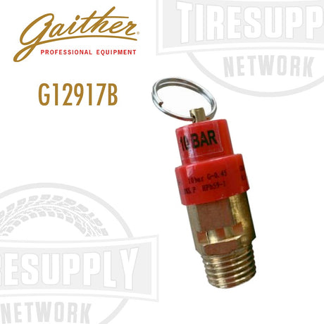 Gaither CE Safety Valve replacement part, red and gold in color. G12917B.