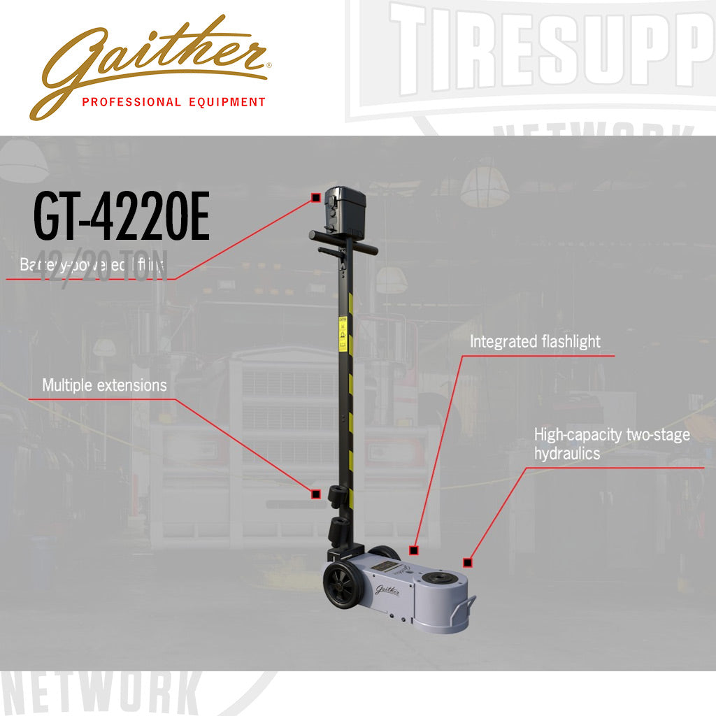 Gaither GT-4220E | 42/20 Ton 2 Stage Electrohydraulic Jack