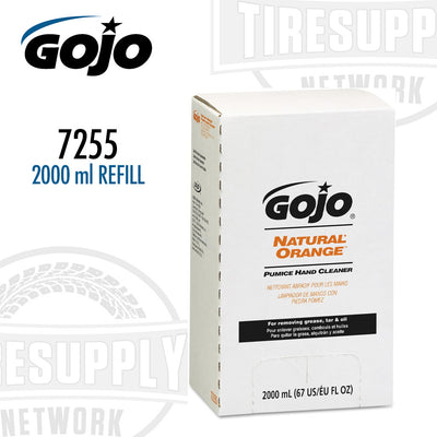 GOJO Natural Orange Pumice hand cleaner 2000mL refill packaging box.