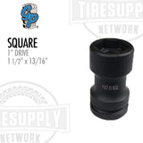 1″ Drive 1 1/2″ x 13/16″ Impact Socket - Square (5826C)