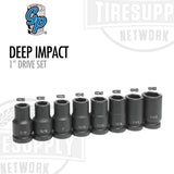 Grey Pneumatic | 1" Drive Deep Length Impact Set - Standard (9108D)