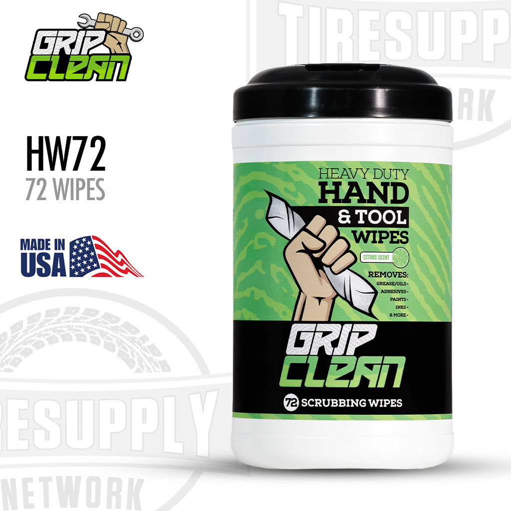 Grip Clean | Heavy Duty Cleaning Wipes – Waterless Mechanic Hand Wipes & Degreaser Wipes