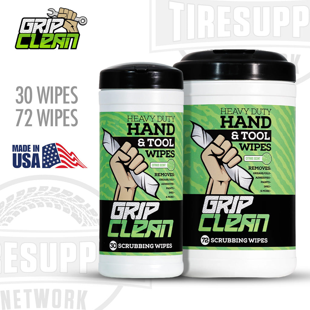 Grip Clean | Heavy Duty Cleaning Wipes – Waterless Mechanic Hand Wipes & Degreaser Wipes