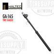 Haltec dual foot air gauge with a straight-on 30° reverse chuck, labeled for 10-150 psi, predominantly black in color.