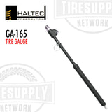 Haltec dual foot air gauge with a straight-on 30° reverse chuck, labeled for 10-150 psi, predominantly black in color.