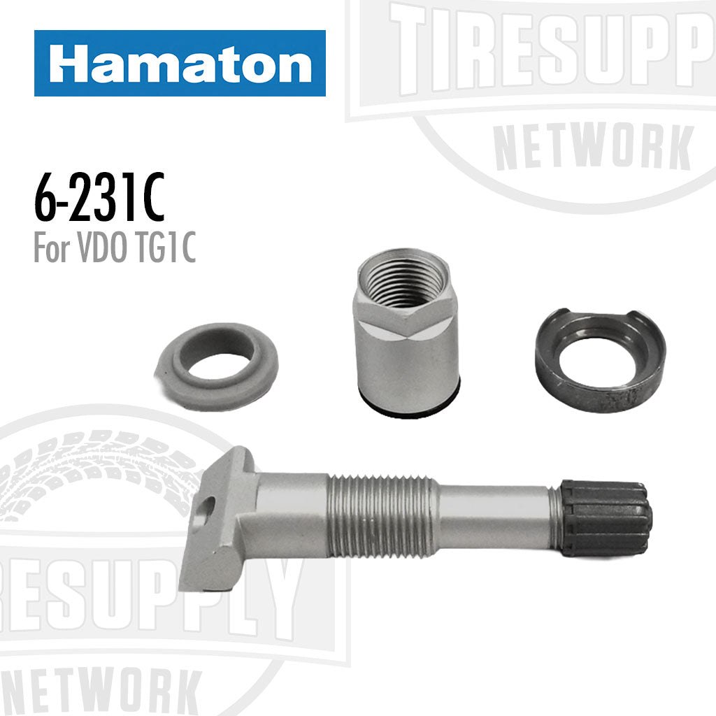 Hamaton 6-231C | TPMS Replacement Clamp-In Valves for VDO TG1C - 10-Pack