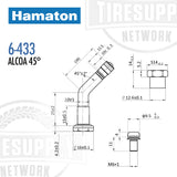 Hamaton | Bend Angle 45° Alcoa TPMS Valve V3-22-1 (6-433)