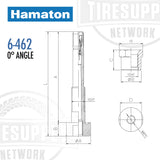 Hamaton | 0° Angle Replacement Truck TPMS Valve (6-462)