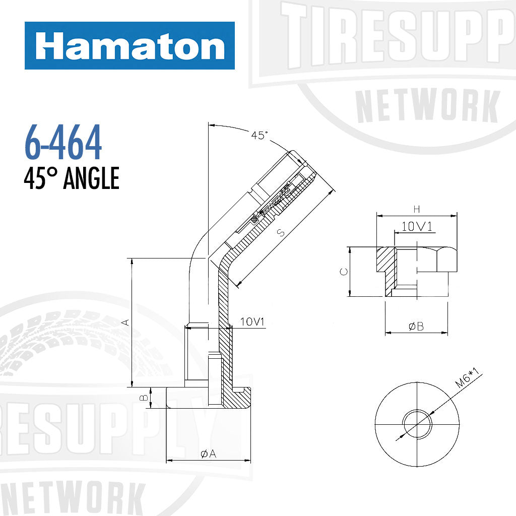 Hamaton | 45° Bend Replacement Truck TPMS Valve (6-464)