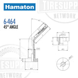 Hamaton | 45° Bend Replacement Truck TPMS Valve (6-464)