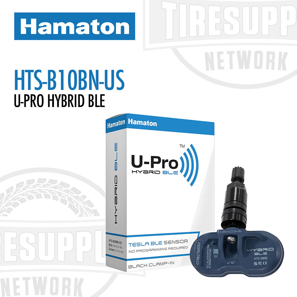 Hamaton | U-Pro Hybrid BLE Tesla Bluetooth TPMS Sensor with Black Clamp-In Valve (HTS-B10BN-US)