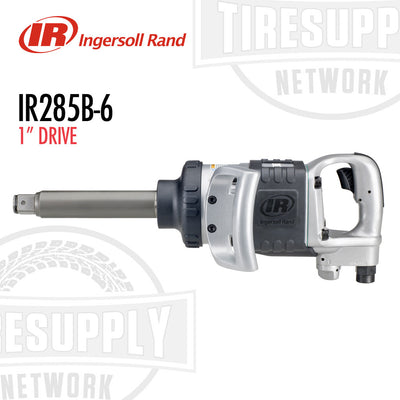 Ingersoll Rand 1" drive impact wrench with a 6-inch extended anvil, predominantly silver and black in color, displayed on a white background. IR285B-6