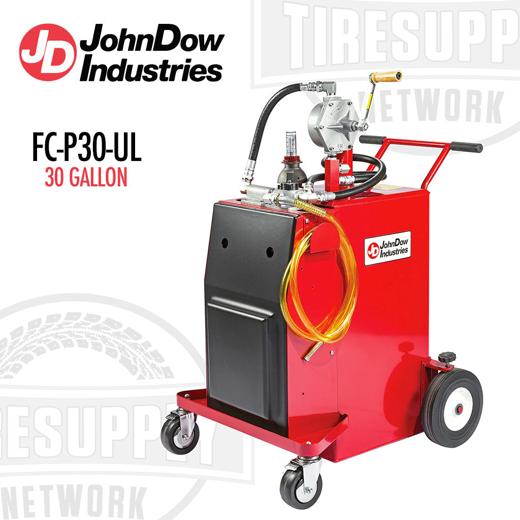 JohnDow Industries | Fuel Chief PRO30 UL Listed Steel Gas Caddy with Manual Pump (FC-P30-UL)